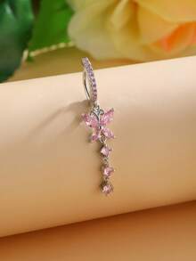 1 chiếc nhẫn rốn hình bướm CZ thời trang cá nhân hóa trang sức xỏ khuyên cơ thể cho phụ nữ, phụ kiện dự tiệc - Loại bướm - Xem 3