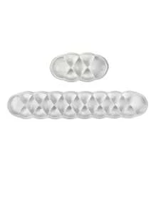 وسادة معصم للوحة المفاتيح الجيلاتينية، دعم المعصم والذراع الجميل، تستخدم لوحة المفاتيح والماوس للتطبيع وتخفيف الألم، مناسبة للمكتب/الكمبيوتر/كمبيوتر محمول/ألعاب (بدلة بيضاء شفافة)