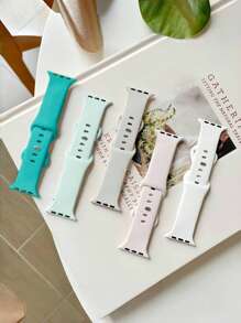 5pcs/Set Fashionable Silicone Sports Apple Watch Band Compatible With Apple Watch, Apple Watch Strap Compatible With 46/38/40/41/42/44/45/49mm, Compatible With Apple Watch Ultra2/Se/10/9/8/7/6/5/4/3/2/1 - 38mm/40mm/41mm - View 6