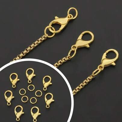 150pcs Lobster Clasp Metal Set - DIY Handmade Bracelet, Necklace, Jewelry Accessories Materials