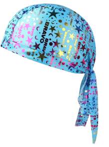 1pc Outdoor Printed Sun Protection Cycling Headband Neck Gaiter Bandana Headwear For Men & Women, Breathable Sports Pirate Hat Hip Hop Cap