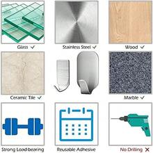 Ganchos Para Pared, Salandens 23 Piezas(11 Grande +12 Pequeño) Ganchos De Acero Inoxidable, Ganchos De Metal,Ganchos Adhesivos Para Pared,Para Pared, Ropa, Cocina, Baño, Colgar, Bolsas - 1 - Ver 6