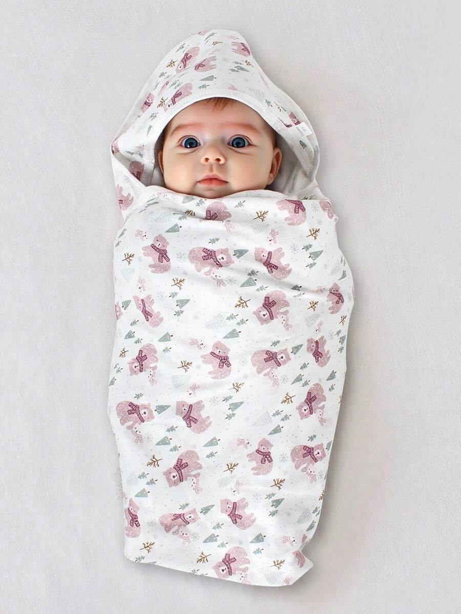 1 件婴儿襁褓毯男女通用襁褓包裹柔软丝滑中性接收毯，适合男孩和女孩，大号 31.5 X 31.5 英寸