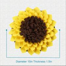 1pc Pet Sunflower Snuffle Mat, Dog Training Toy For Scent Work, Food Puzzle, Stress Relief And Interactive Play, Suitable For Pets, Cats, Dogs