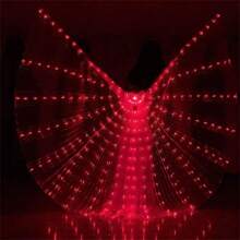 LED Light-Up Multicolor Wings And Cape (1 Piece) - Stage & Party Accessories With Colorful Glow - Multiple Colors Available - Battery-Powered - Ideal For Festivals, Weddings & Celebrations