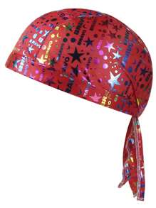 1pc Outdoor Printed Sun Protection Cycling Headband Neck Gaiter Bandana Headwear For Men & Women, Breathable Sports Pirate Hat Hip Hop Cap