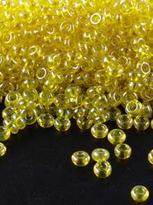 GO2CJBEADS 10 جرام متعدد الألوان حبيبات زجاجية دائرية بقطر 2 مم بخط فضي للاستخدام في صناعة الأساور DIY