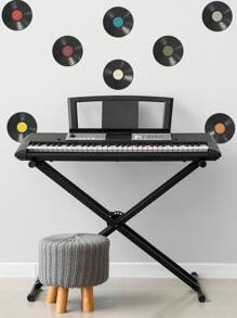 8pcs/16pcs Vintage Decorative Fake Record, CD Pattern, Suitable For Home Decor, Wall Art - Black - View 7