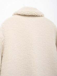 Seelio Autumn/Winter New Women's Fashion European Style Commuter Minimalist Versatile Lapel Long Sleeve Coat Jacket - White - View 11