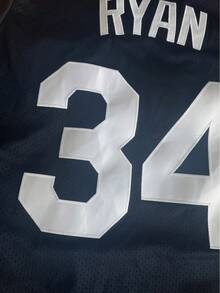 Men's Baseball Jersey 34 Blue Button-Down Embroidered Sports T-Shirt Gym Clothes Men Basic T Shirt - Màu xanh lam - Xem 4