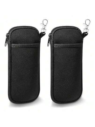 1PC 手机袋小布袋移动电源小包收纳袋移动硬盘防尘袋便携式拉链手机袋，便携式眼镜保护套，可存放手机、耳机、眼镜、银行卡等物品，适合作为母亲节、父亲节、感恩节、圣诞节等送给长辈和朋友的礼物