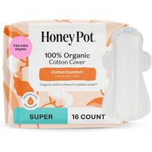 The Honey Pot Company - Sanitary Pads For Women - Non-Herbal Super W/Wings - Organic - Cotton Cover & Ultra-Absorbent Pulp Core - Feminine Care - FSA & HSA Eligible - 16 Ct - Non-herbal Heavy Flow Liners - View 10