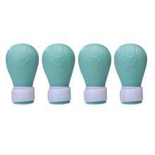 Set de 4 Protectores ajustables para las patas de gato, Protectores de uñas de gato de silicona, Protecciones flexibles suaves para arañar durante el aseo, baño, corte de uñas, limpieza de oídos y tratamientos (Rosa/Verde/Verde Claro/Colores Surtidos)