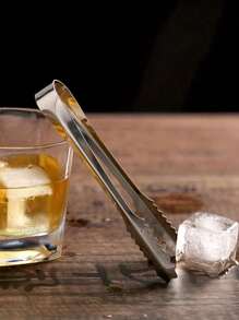 1pc Stainless Steel Ice Clip, Thickened Stainless Steel Ice Clip, Food Appetizer Tongs, Serving Appetizer Tongs, Sugar Tongs, Suitable For Tea, Coffee, Bar, Bread, Ice, Barbecue, Kitchen Wedding Restaurant For Party Coffee Bar Serving And Cooking, Halloween And Christmas Party Supplies