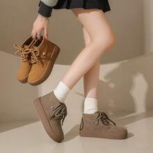 Women Mid-Calf Boots - Dark Brown - View 3