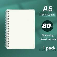 Promoção de Materiais Escolares, Caderno com Capa Transparente de PP, Bloco de Notas em Branco, Tamanhos A4, A5, B5, A6, Cadernos Espirais, Papel de Caderno em Branco com Grade Horizontal, Cadernos Espirais para Estudantes