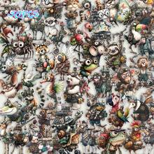 SCXXBSW 50pcs Punk Style Mechanical Animal Stickers DIY Decorative Luggage Guitar Notebook Creative Fun Cartoon Waterproof Stickers - Multicolor - View 8