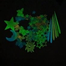 Pegatinas luminosas de estrellas, mariposas, copos de nieve, meteoros, decoración romántica para dormitorio, decoración de habitación, regalo de fiesta, pegatinas de pared, decoración del hogar, decoración de sala de estar