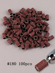 适用于指甲钻头的打磨带，抛光凝胶，去除死皮老茧，修指甲和修脚，100 件 - 巧克力棕 - 查看 6