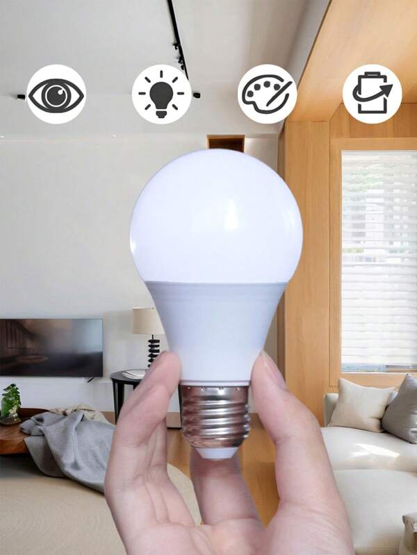 2/4/6/8pcs E27 LED Globe Light Bulbs - 12Watt, 1200LM, Cool White 6500K, A60, Non-Dimmable, Indoor Use, E27 Base, Large Globe Bulbs, Indoor Lighting Classic Frosted Bulb E27 Base Bulbs, LED Light Bulbs