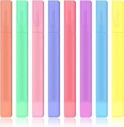 Cute Pastel Highlighters Set, 8 Pcs Bible Highlighter, Highlighter Assorted Colors, Bible Highlighters And Pens No Bleed, Chisel Tip, Candy Colors, No Bleed Bibles Assorted Colors