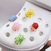 Luminous Shoes Accessory Set, Adorable 3D Cartoon Turtle Detachable Glowing Decorative Parts, Luminous Beach Shoes Pendant, Perfect Gift For Party And Holiday