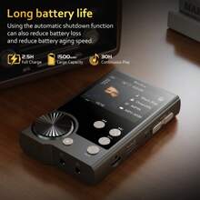 مشغل موسيقى MP3 عالي الجودة 64 جيجابايت، مشغل موسيقى رقمي عالي الدقة بتنسيق DSD بدون فقد، مشغل صوتي محمول، يدعم حتى 256 جيجابايت
