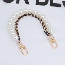 Cordón para teléfono de muñeca con perlas, correa de repuesto para bolso estilo Ins, cadena para bolso en negro, rojo, blanco