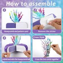 12Pcs Mermaid Party Supplies Mermaid Birthday Honeycomb Centerpieces For Under The Sea Party Decorations Ocean Mermaid Theme Table Honeycomb For Ocean Mermaid Theme Birthday Baby Shower Party Favors-0166 - 如圖 - 查看 3