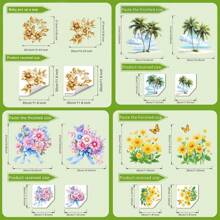 2pcs Lavender Hyacinth Flower Decal Stickers, Waterproof Bathroom & Toilet Wall Decor,Stickers,Wall Decal, Vinyl Decal For Home Decorations,Spring Decoration Items Refresh Your Home,Rama Decoration Stickers Gifts Birthday Graduation