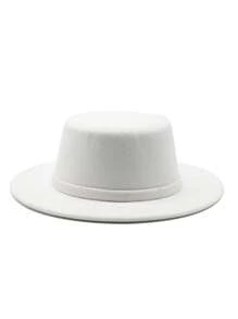 1 件女士秋冬平顶羊毛毡帽，大帽檐，多功能，轻便，方便户外散步、购物、度假和日常佩戴高顶礼帽 - MM1561 - 查看 10