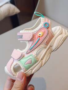 Toddler Baby Anti-Kick Sandals, Summer New Girls Walking Shoes, Korean Style Boys Beach Shoes, Soft Bottom Functional Shoes - Pink - View 5