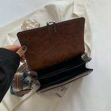 LEATVOOK [Mini Crossbody Bag] Stylish Mini Crossbody Bag, Elegant Square Purse | Adjustable Floral Print Strap,Perfect Christmas Gift. - 棕色 - 查看 6