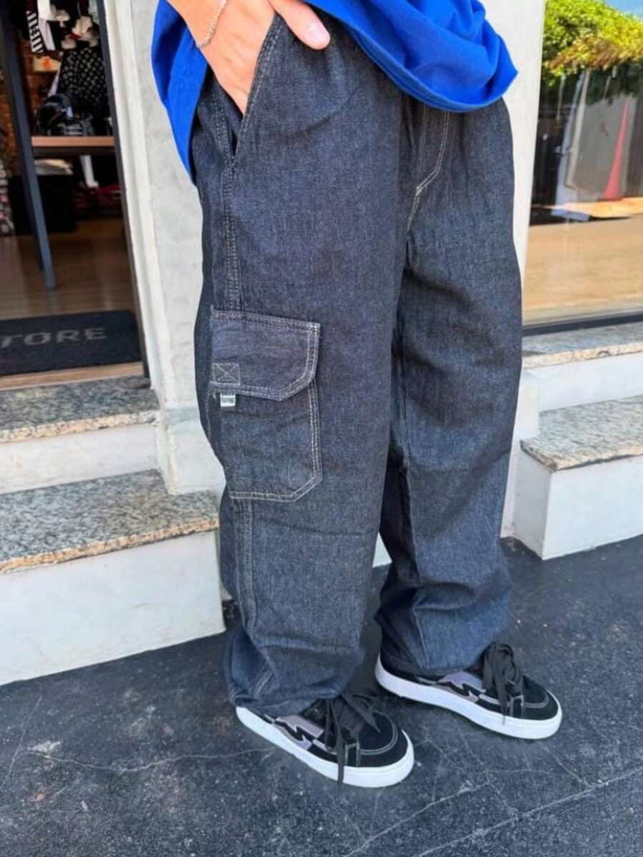 Dazzling Men's Large Plus Size Pants With Style And Comfort - Black - Jeans - View 1
