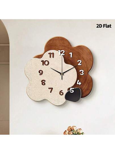 1pc Verlichting Luxe High End Feel, Bloemen Wand Clock, Super Silent Quartz Movement, No Ticking, ating Clocks In Living Rooms,Bedroom Room, Offices, Restaurant, Cafes, Perfect ative Friends Family Home Room view 4