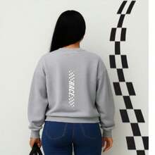 SUDADERA RACE DAY  DAMA urbana,comoda  Letras    Casual    Suave    Ninguno    sudadera  Diario    todas - Gris - Ver 4