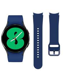 20mm/22mm 硅胶表带兼容三星 Galaxy Watch 7 FE 6 5 4 40mm 44mm / Watch 5 Pro 45 44mm / Watch 6 43mm 40mm 44mm / Watch 4 Classic 46mm 40mm 44mm,海军蓝色男女表带,户外运动瑜伽健身防水防汗硅胶表带,易于安装和拆卸,手表,手表 - 藍色 - 查看 5