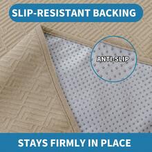 YSTYLE Vỏ bọc ghế sofa 1/2/3/4 chỗ có tay vịn, Vỏ bọc ghế bành đa năng, Vỏ bọc ghế sofa chống trượt, Vỏ bọc ghế sofa chống trầy xước, Vỏ bọc ghế sofa chống bẩn, Tấm bảo vệ ghế sofa cho mèo và chó - Màu Khaki - Xem 4