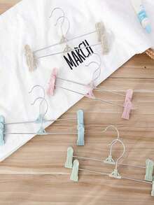 5pcs Multi-Function Adjustable Clothes Drying Rack Clips For Space Saving Laundry Solution, Versatile Garment Clip Set To Enhance Air Drying In Small Rooms, Balconies, Dorms, And Travel-Friendly Homes, Sturdy And Durable Clip Design With Adjustable Grip And Secure Hold, Lightweight, Easy To Attach And Remove, Ideal For Delicates, Active Wardrobe, And Daily Wear, Keeps Laundry Neat, Organized, And Efficient During Spring Season - Multicolor - View 7