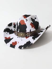 1 件女士仿皮豹纹装饰牛仔帽，时尚百搭爵士帽，适合日常装扮、西部主题活动、派对、音乐会、夜总会、春/秋季 - 禮帽 - 查看 14