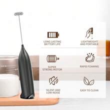 Montalatte e mixer elettrico a batteria, design verticale senza mani per una facile conservazione