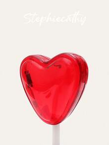 STEPHIECATHY 品牌时尚女士透明红心棒棒糖形状手拿包可爱小晚宴包磁扣长链斜挎包新娘钱包适合派对宴会晚宴约会节日婚礼 - 彩色 - 查看 5