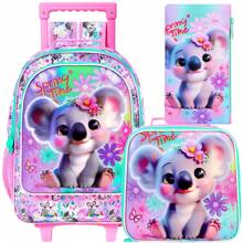 3pcs/Set Girls Rolling Backpack, Children Rolling Backpack With Lunch Bag - Trolley Backpack - View 12