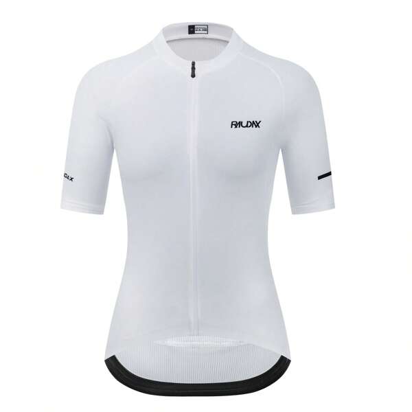 RAUDAX RAUDAX Women Minimalist Athletic Cycling Jersey, High Stretch Full Zip Front Dual Fabric Design, Breathable Quick Dry Road Bike Riding Shirt For Ladies