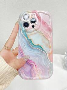 Ốp lưng điện thoại chống sốc họa tiết đá cẩm thạch màu kem, bóng bẩy, tương thích với iPhone 16/11/16pro/16plus/16promax/16e/15Promax/13/14/12/XS/XR/7G/8P, tương thích với Samsung Galaxy S25/S25PLUS/S25 Ultra/A16/A36/A26, ốp bảo vệ điện thoại chống rơi, phiên bản quốc tế, không phải phiên bản nội địa, quà tặng mùa xuân màu pastel, ốp sinh nhật. - Nhiều màu - Xem 3