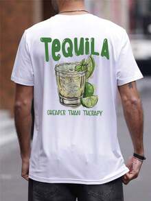 Men's Loose-Fitting Printed Short-Sleeved T-Shirt | Delicate Design | Summer Essential | Easy To Match, Highlights Your Style. - White - View 3