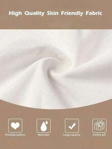 2/4/6/8/10/12/14/16/18/20件白色帆布手提袋，简洁大方，旅行简易收纳袋，升华手提袋用于装饰和DIY手工购物袋，大容量旅行化妆包 - 白色 - 查看 6