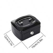 Caja de llaves portátil, caja de seguridad para el hogar y la tienda, caja de acero para dinero, caja de seguridad para efectivo, almacenamiento oculto para monedas, dinero y joyas