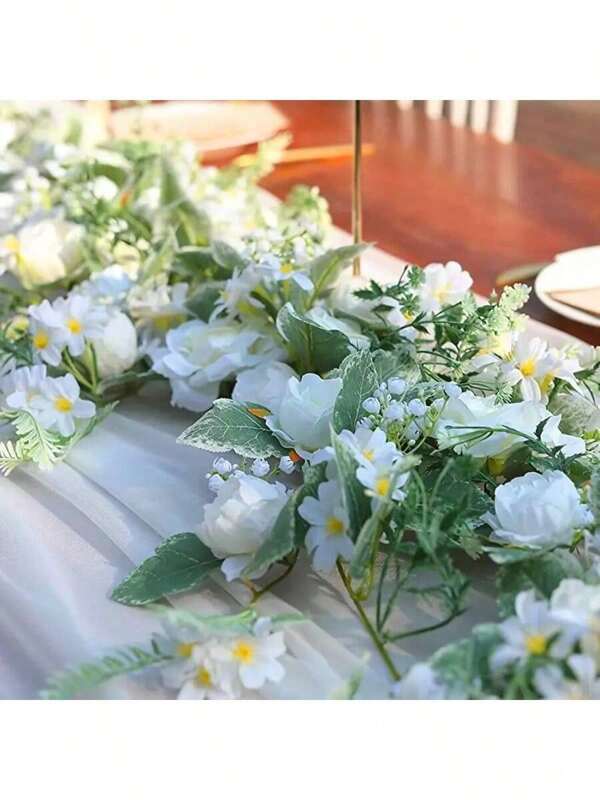 1.8M/70.86IN Silk Cloth Peony Flower Vine, Suitable For Home Decor Wall Hanging, Outdoor Wedding Background Decoration