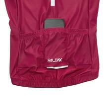 RAUDAX 女式简约运动骑行服，高弹力全拉链前片，双层面料，透气后片，适合公路骑行、跑步、骑自行车 - 酒紅色 - 查看 10